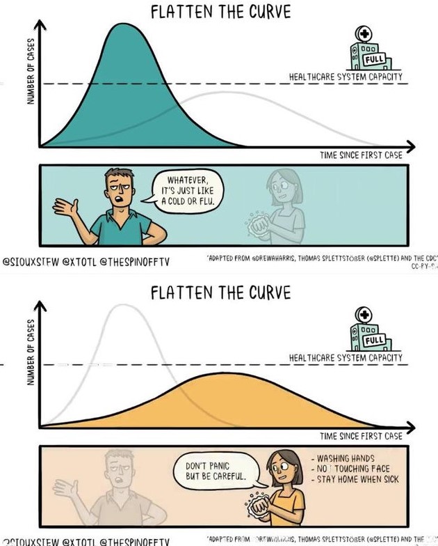 Flatten the Curve COVID 19 - coronavirus